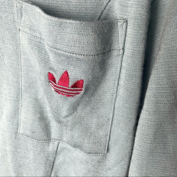 Vintage Adidas Blue and Red Full Zip Up Striped Sweatshirt Size M Y2K - Picture 3 of 8